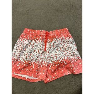 RARE Le‎ Club Mens Swim Trunks Size 2XL Lilac Orange Printed Lined Beach Swim